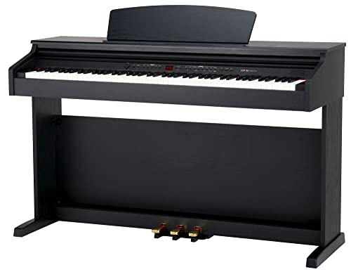 Classic Cantabile DP-50 Piano digital 88 teclas con mecanica martillo - Teclado electronico USB/MIDI local, 32 polifonÃ­a, 14 voces y funcion Twin-Piano - Organo musical para ninos - Negro mate