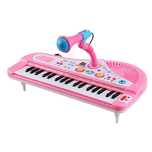 HUIOP 37 Teclas para niños, Piano Musical, Piano electrónico, Teclado, Juguete, Instrumento Musical, Juguete con micrófono para niños y niñas Mayores de 3 años