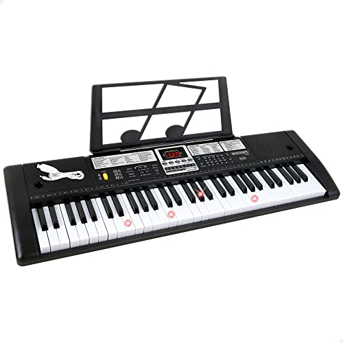 BONTEMPI 46959 - Piano elÃ©ctrico con soporte, con atril y 61 notas, para niÃ±os / Piano infantil, teclado musical / Instrumentos musicales infantiles / Teclados musicales