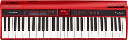 Roland Teclado de creación musical Roland GO-61K Keys — Conexión inalámbrica con smartphone, rojo