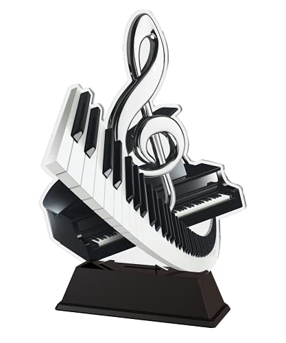 Trophy Monster Placa grabada para teclado de piano de música, trofeo, sin premio, compra en 5 tamaños, para clubes y escuelas, adultos o niños, hecha de acrílico impreso (100 mm)