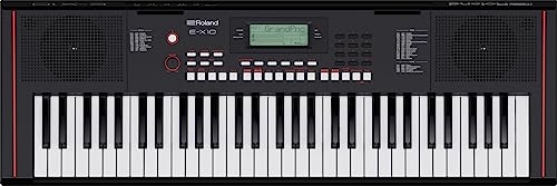 Teclado Roland E-X10 | Piano de 61 notas ideal para principiantes y clases | Más de 600 sonidos | Sistema de altavoces estéreo | 140 canciones integradas | Control MIDI por puerto USB