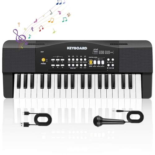 Piano Electrico Teclado Musical Infantil y Principiantes, 37 Mini Teclas Teclado Piano Digital con MicrÃ³fono, PortÃ¡til Electronico Instrumentos Musicales para NiÃ±o 2 3 4 5 6+ aÃ±os