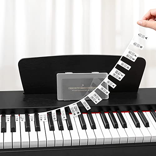 Pegatinas de Notas de Piano 88 Teclas Etiquetas de Notas de Teclado de Piano ExtraÃ­bles Pegatinas para Piano Pegatinas para Teclado de Piano,para NiÃ±os Principiantes y Adultos con Caja