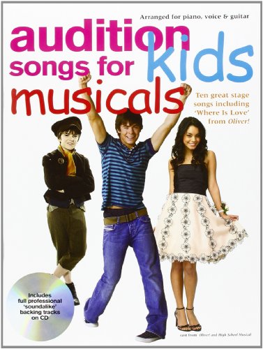 Audition songs for kids musicals piano, voix, guitare+cd